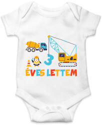 printfashion 3 ÉVES LETTEM-EGYEDI ÉVSZÁMOS - Baba Body - Fehér (16586669)