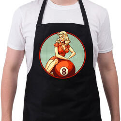 printfashion Retro bilárd - Kötény - Fekete (11872249)