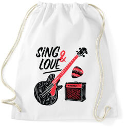 printfashion Gitáros énekes - Sportzsák, Tornazsák - Fehér (13677719)
