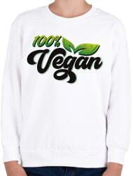 printfashion 100% Vegan - Gyerek pulóver - Fehér (12062030)