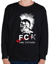 printfashion Fck the system - Gyerek pulóver - Fekete (7666949)