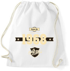 printfashion born-in-1968-cream-choco - Sportzsák, Tornazsák - Fehér (624271)