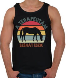 printfashion Szénát eszik - Férfi atléta - Fekete (12703972)