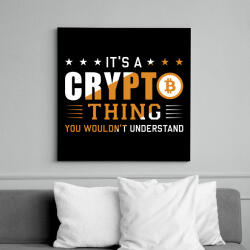 printfashion bitcoin 95 - Vászonkép - Fekete (10369649)