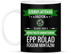 printfashion A következő karakterem te leszel (játékos) - Bögre - Fekete (2681467)