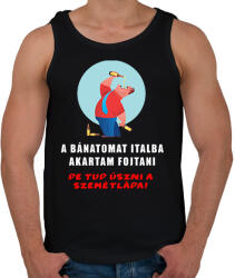printfashion a bánatomat italba akartam fojtani - Férfi atléta - Fekete (1806598)