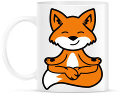 printfashion Meditáló róka - Bögre - Fehér (5023936)