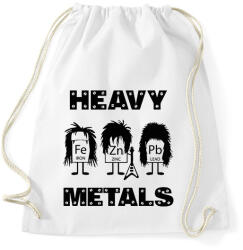 printfashion Heavy metals - vegyjelek - Sportzsák, Tornazsák - Fehér (11942839)