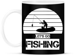 printfashion Let's go fishing - Bögre - Fekete (4711216)