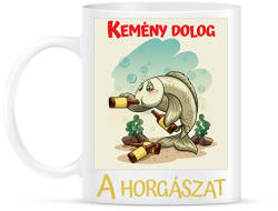 printfashion Kemény dolog a horgászat - Bögre - Fehér (6284713)