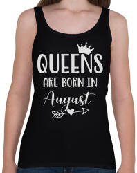printfashion QUEENS are born in August - Női atléta - Fekete (5499976)