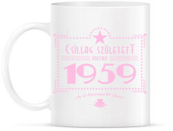 printfashion csillag-1959-pink - Bögre - Fehér (790801)