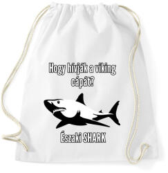 printfashion északi shark - Sportzsák, Tornazsák - Fehér (3396659)