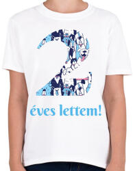 printfashion Kutyás minta - Számmal - Gyerek póló - Fehér (6243397)