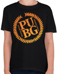 printfashion PUBG LOGO - Gyerek póló - Fekete (959926)