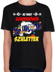 printfashion Májusban született szuperhős - Gyerek póló - Fekete (2143583)