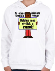 printfashion az orvos aztmondta. . . - Gyerek kapucnis pulóver - Fehér (2084390)