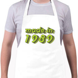 printfashion made-in-1989-green-grey - Kötény - Fehér (4902109)