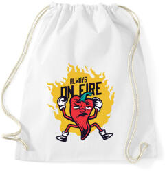 printfashion Chilli paprika - Always on fire - Sportzsák, Tornazsák - Fehér (4302194)