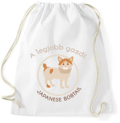 printfashion A legjobb gazdi - Japanese bobtail - Sportzsák, Tornazsák - Fehér (6304254)