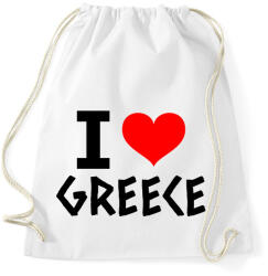 printfashion I love Greece 2 - Sportzsák, Tornazsák - Fehér (10545010)