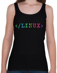 printfashion Linux RGB - Női atléta - Fekete (3531933)