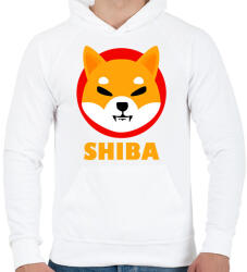 printfashion shiba02 - Férfi kapucnis pulóver - Fehér (11276801)