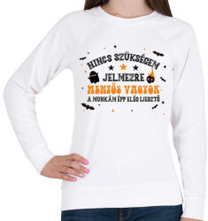 printfashion ijesztő a munkám - Női pulóver - Fehér (9124335)