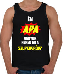printfashion Én apa vagyok neked mi a szupererőd? - Férfi atléta - Fekete (5963494)