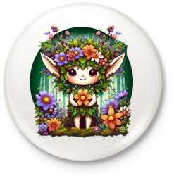 printfashion Erdei manó - Kitűző, hűtőmágnes - Fehér (15943017)