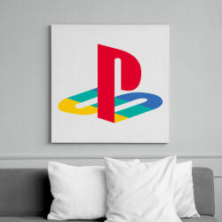 printfashion PS 2 Logo - Vászonkép - Fehér (6630960)