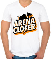 printfashion Fortnite Arena Closer - Férfi V-nyakú póló - Fehér (1727879)