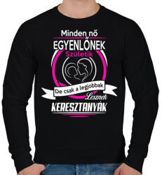 printfashion Keresztanyák - Férfi pulóver - Fekete (954627)