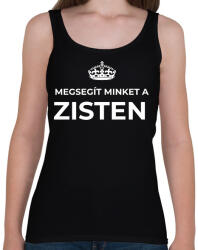 printfashion MEGSEGÍT MINKET A ZISTEN - Női atléta - Fekete (10883626)