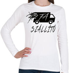 printfashion FA-SZÁLLÍTÓ BW - Női hosszú ujjú póló - Fehér (7071595)