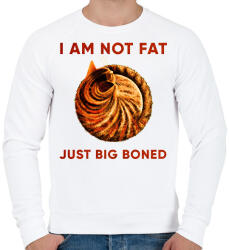printfashion Big boned cat - Férfi pulóver - Fehér (6311687)