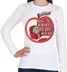 printfashion Bookworm - Női hosszú ujjú póló - Fehér (15706022)