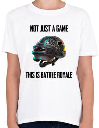 printfashion PUBG - This is Battle Royale (Fekete) - Gyerek póló - Fehér (1283239)