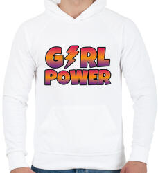 printfashion Girl power - Férfi kapucnis pulóver - Fehér (12633366)