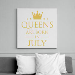 printfashion Queens születésnap - Vászonkép - Fehér (6627307)
