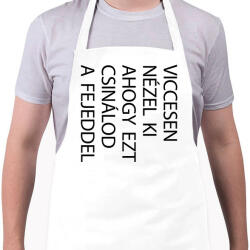 printfashion Viccesen nézel ki - fekete - Kötény - Fehér (7043044)