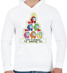 printfashion Christmas is among us - Férfi kapucnis pulóver - Fehér (4127214)