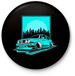 printfashion autó - Kitűző, hűtőmágnes - Fekete (13788082)