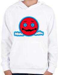 printfashion DSL Cloud Smiley #4 - Gyerek kapucnis pulóver - Fehér (15986945)