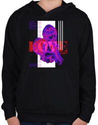 printfashion Love angel - Gyerek kapucnis pulóver - Fekete (15608722)