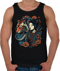 printfashion Gésa és Tigris - Férfi atléta - Fekete (13203725)