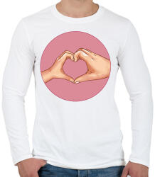 printfashion Gyerek és szülő szeretet - Férfi hosszú ujjú póló - Fehér (13935104)