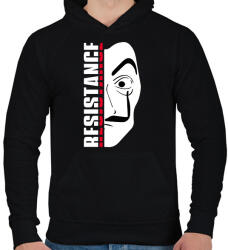 printfashion La Casa de Papel - A nagy pénzrablás - Money Heist - Férfi kapucnis pulóver - Fekete (5793484)