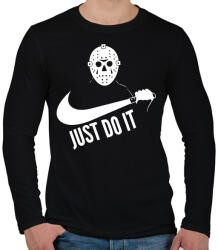 printfashion Just do it halloween 1 white - Férfi hosszú ujjú póló - Fekete (1790008)