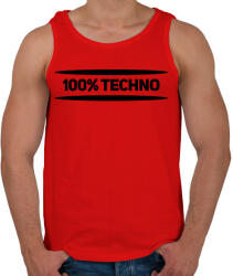 printfashion 100% techno - Férfi atléta - Piros (1474639)